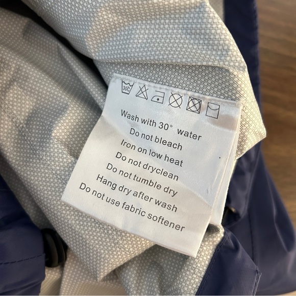 Woods Canada Blue Hooded Windbreaker Jacket Size L - Picture 7 of 12